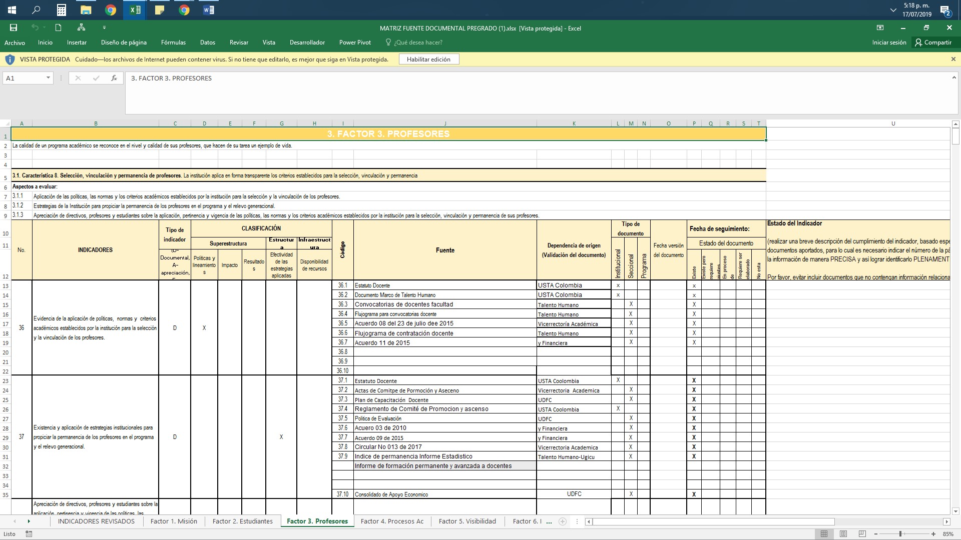 Matriz de informacion