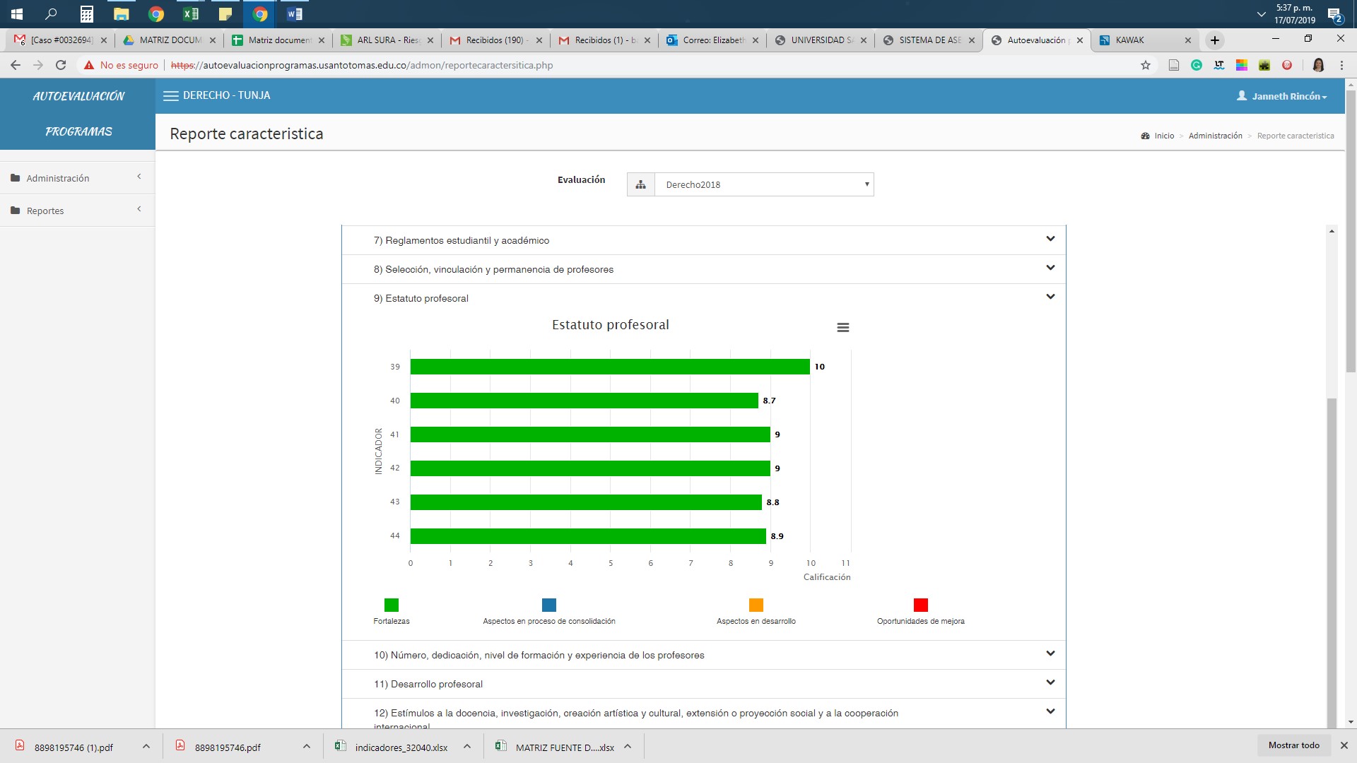 Reporte aplicativos autoevaluacion