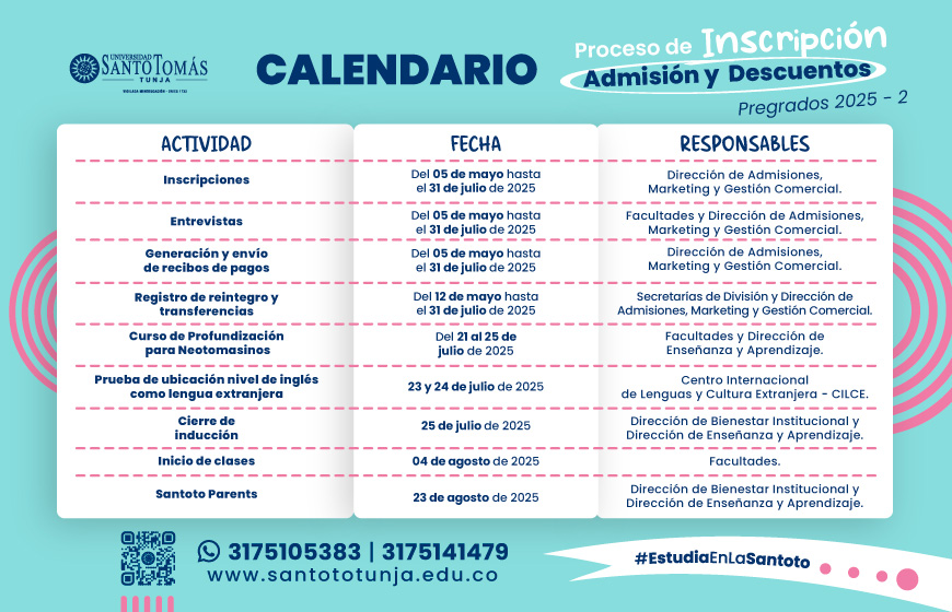 web Calendario pregrado 2025 2