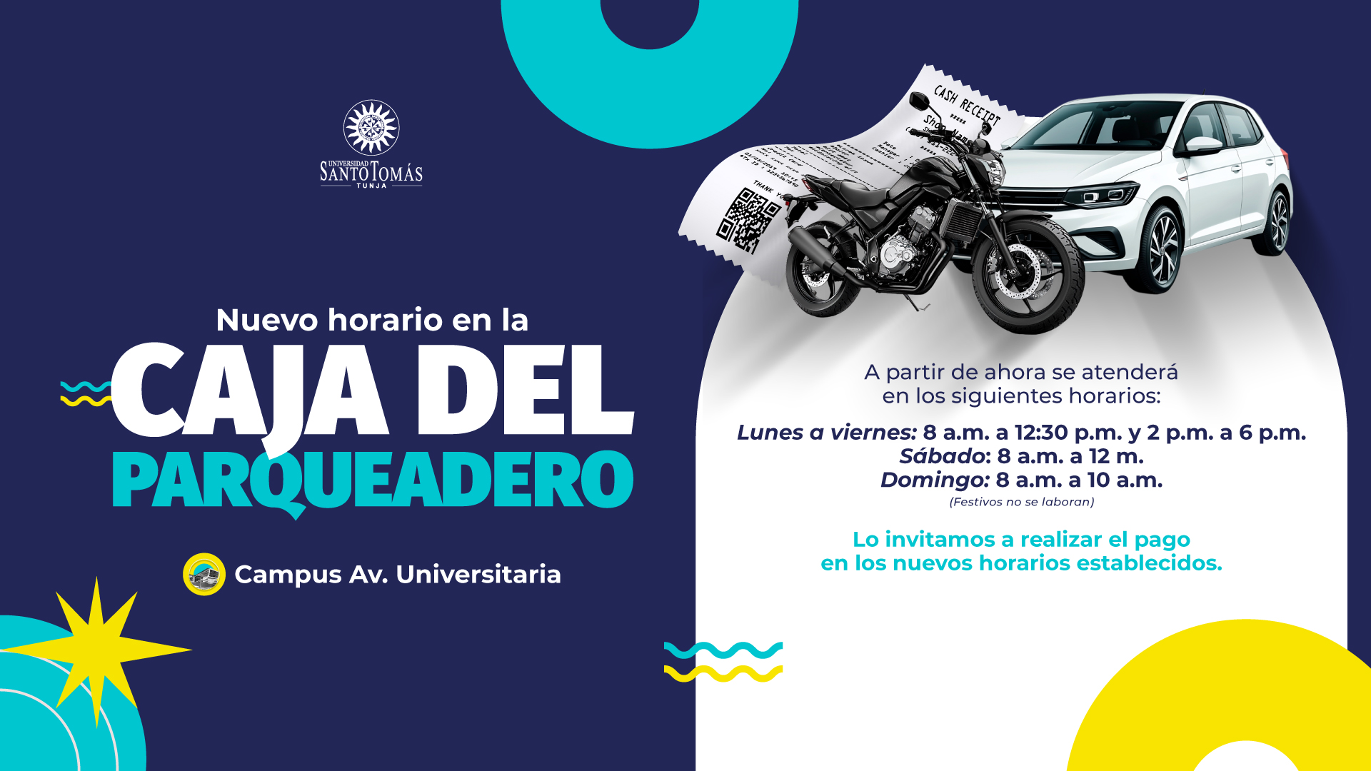 CAMBIO HORARIO CAJA PARQUEADERO PANTALLAS