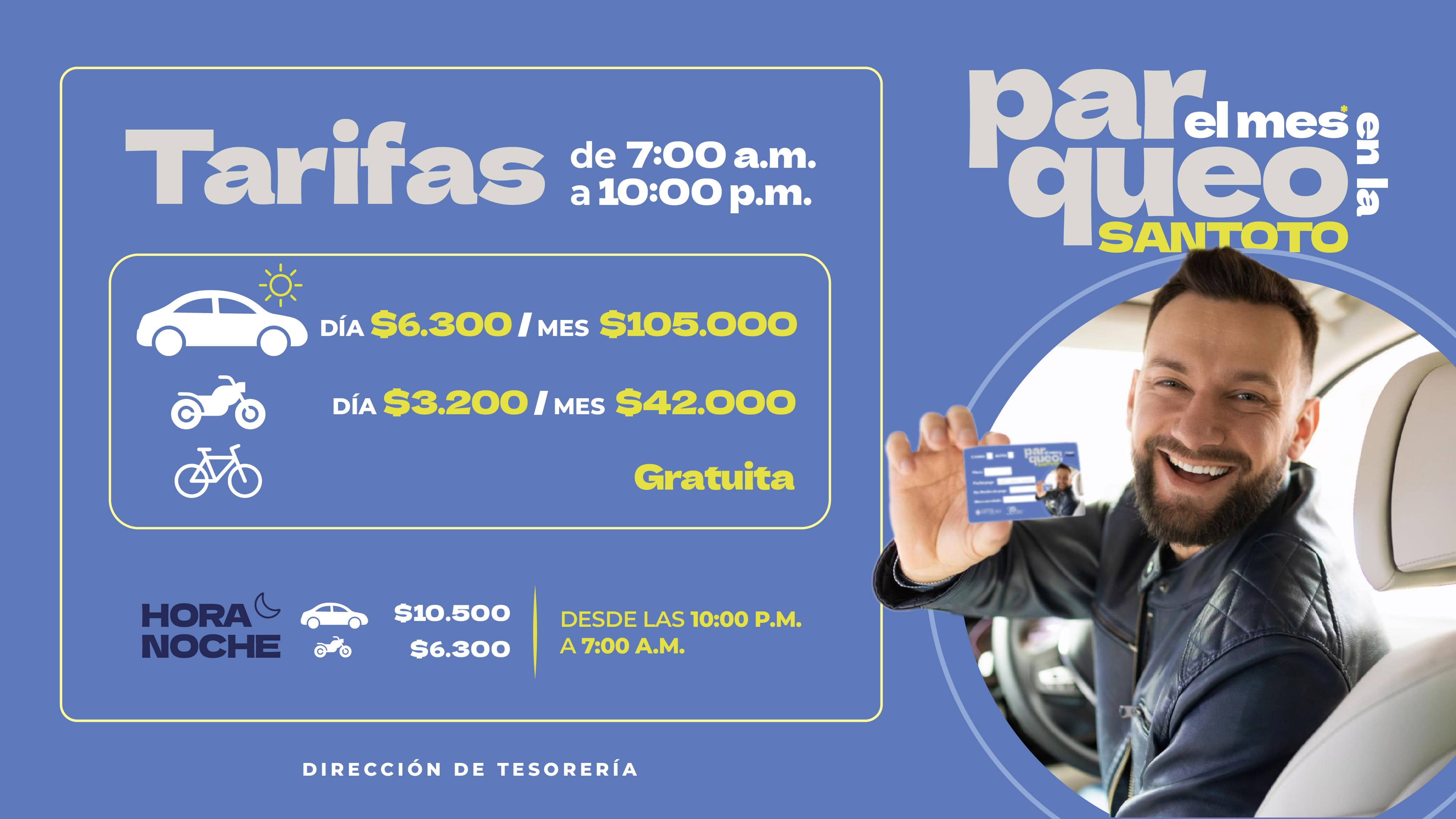 tarifas parqueadero santoto tunja 2026