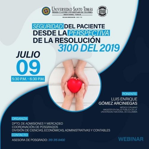 Webinar: Seguridad del Paciente Desde la Perspectiva de la Resolución 3100 de 2019