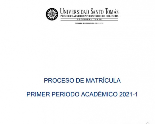 Instructivos de matrículas 2021-1