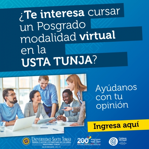 En la Santo Tomás Tunja, puedes hacer tu posgrado en modalidad virtual