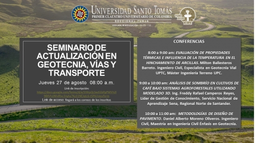 Seminario de Actualización en Geotecnia, Vías y Transporte