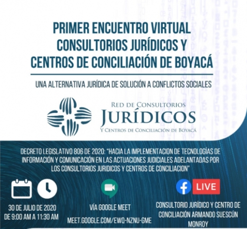 Santoto Tunja participó en el Primer Encuentro Virtual de Consultorios Jurídicos