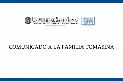 La Universidad Santo Tomás se permite informar