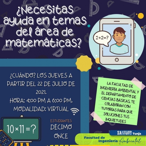 ¿Necesitas ayuda en temas del área de matemáticas? ➕➖➗✖️